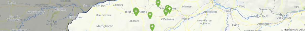 Kartenansicht für Apotheken-Notdienste in der Nähe von Haag am Hausruck (Grieskirchen, Oberösterreich)
